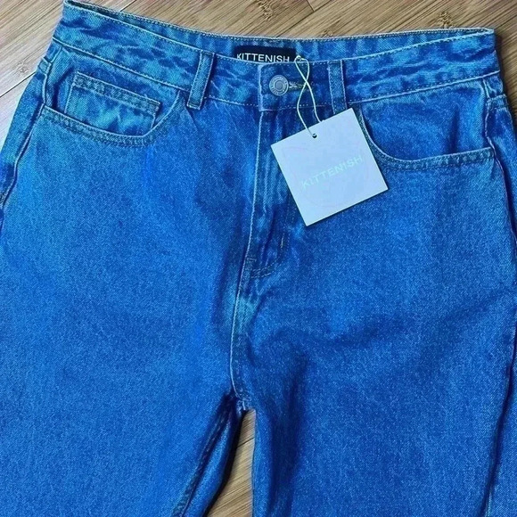 NWT Kittenish jeans distressed with raw hem size 29 inseam 31” - Picture 6 of 9